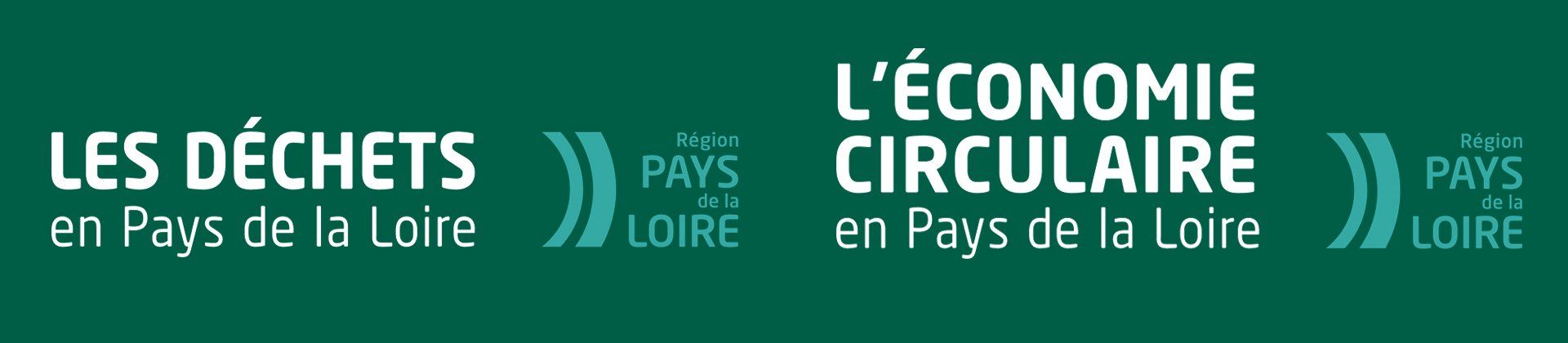 logo Pays de la loire avec le bloc marque : Les Déchets et L'économie circulaire en Pays de la Loire