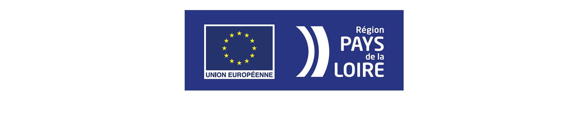 Bannière avec logo Europe et Région Pays de la Loire