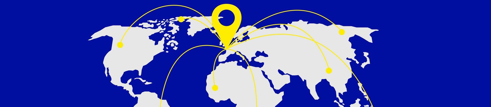 Image d'une carte du monde indiquant les réseaux