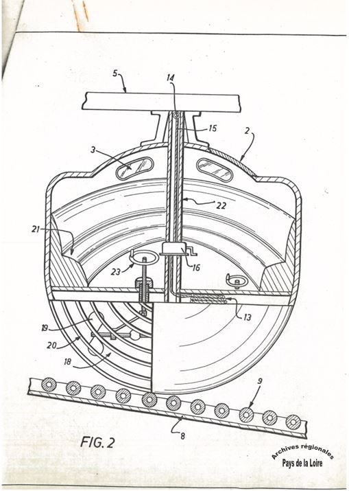 Croquis extraits du brevet d’invention de Mme Cathalan (1972).