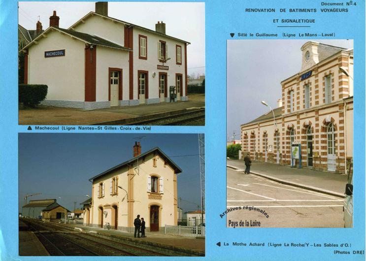 Aménagements réalisés dans les gares (1988-1992)