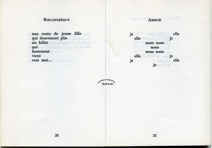 Extrait du recueil de Jean-Claude Martin Mini 1 (1973).