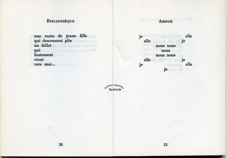 Extrait du recueil de Jean-Claude Martin Mini 1 (1973).