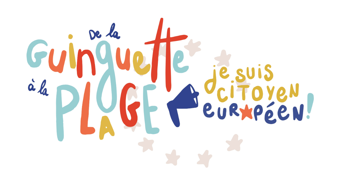 infographie avec texte : De la guinguette à la plage, je suis citoyen européen !