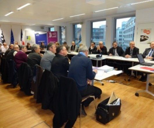 Photo des administrateurs et cadres de la MFR au Conseil de l'Europe 