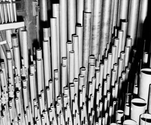 Cathédrale de Nantes. Vue du jeu du grand orgue (détail).