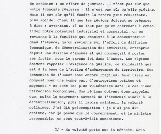 Discours Olivier Guichard (11 octobre 1974)