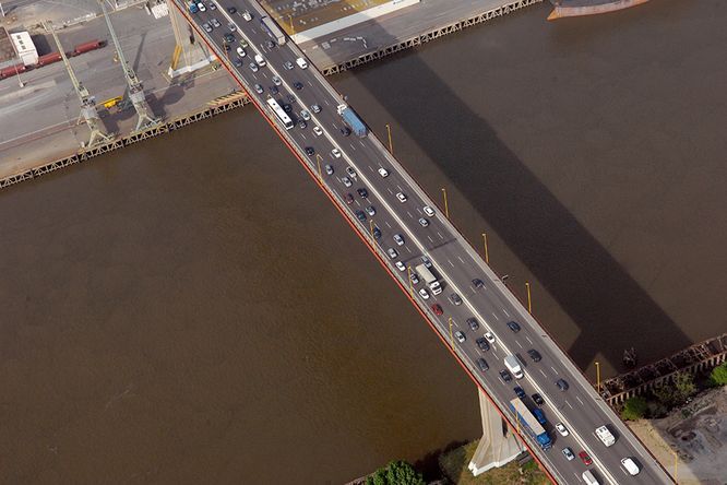 pont de cheviré vu du ciel