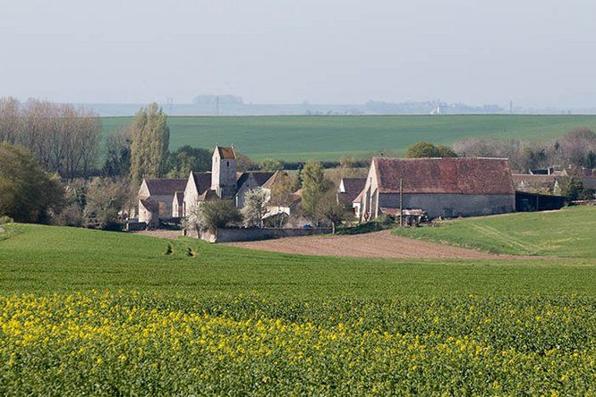 Paysage rural à Vezot dans la Sarthe
