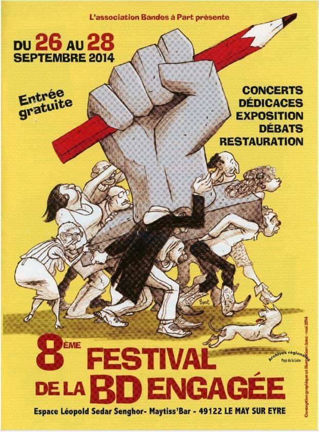 Affiche du 8è festival de la BD engagée, Le May-sur-Eyre 2014