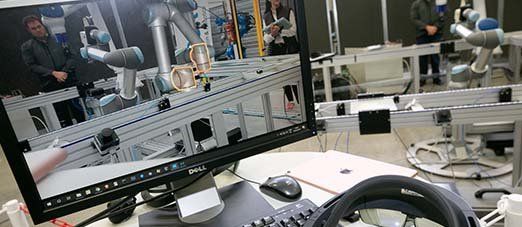 La ligne d’assemblage robotisée réalisée par les centres techniques Proxinnov et Clarté, en collaboration avec des entreprises dont la société MG Tech.