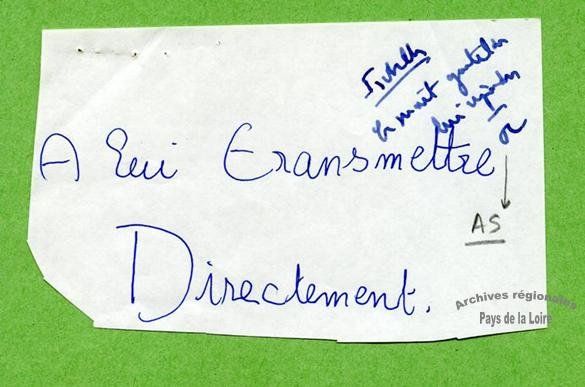 Enveloppe d'un courrier envoyé par un enfant au Président du Conseil régional (1996) 