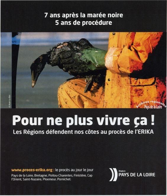 Flyer campagne de communication sur l’Erika (2008). 
