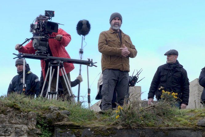 Eric Cantona sur le tournage de la série Le Voyageur à Saint-Brevin-les-Pins