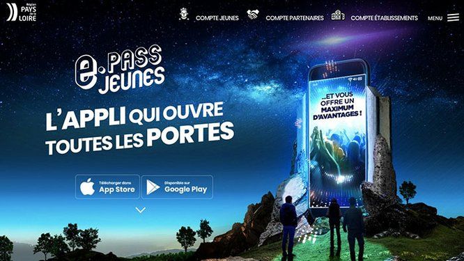 Capture d'écran sur site web E.Pass Jeunes Pays de la Loire