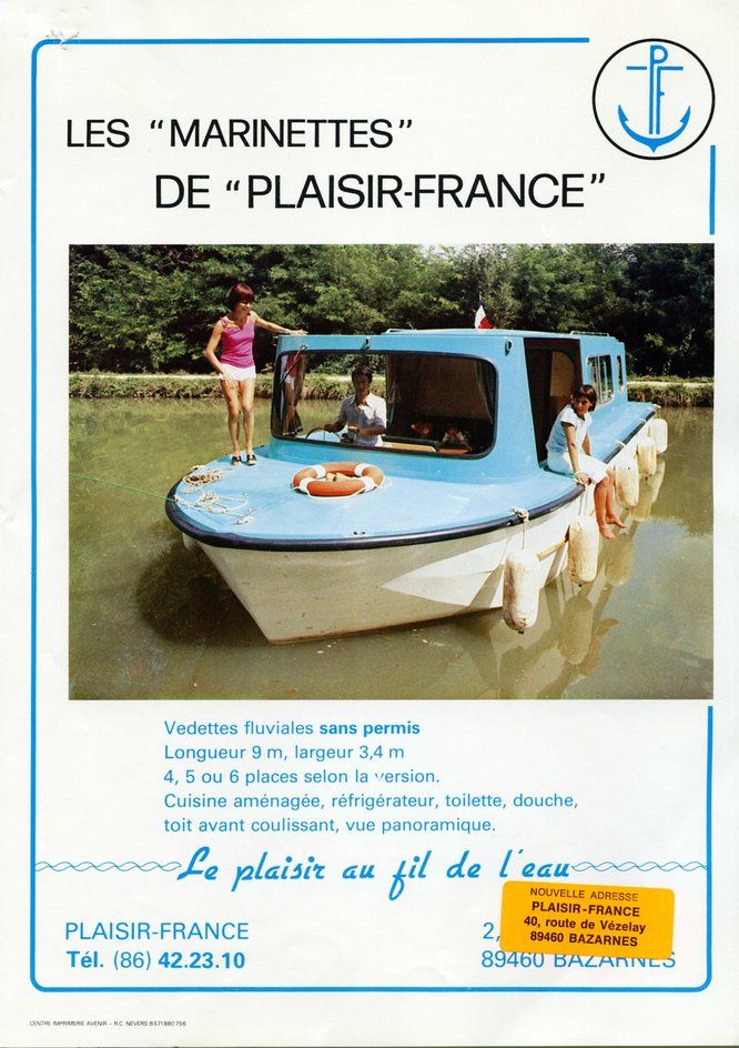 Publicité navette fluviale (années 1980).