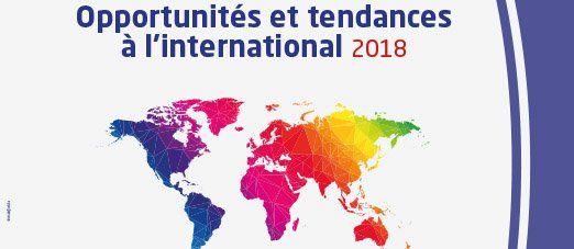Texte de l'affiche : Opportunités et tendances à l'international en 2018