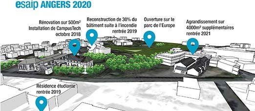 Vue 3D du site ESAIP Angers 2020