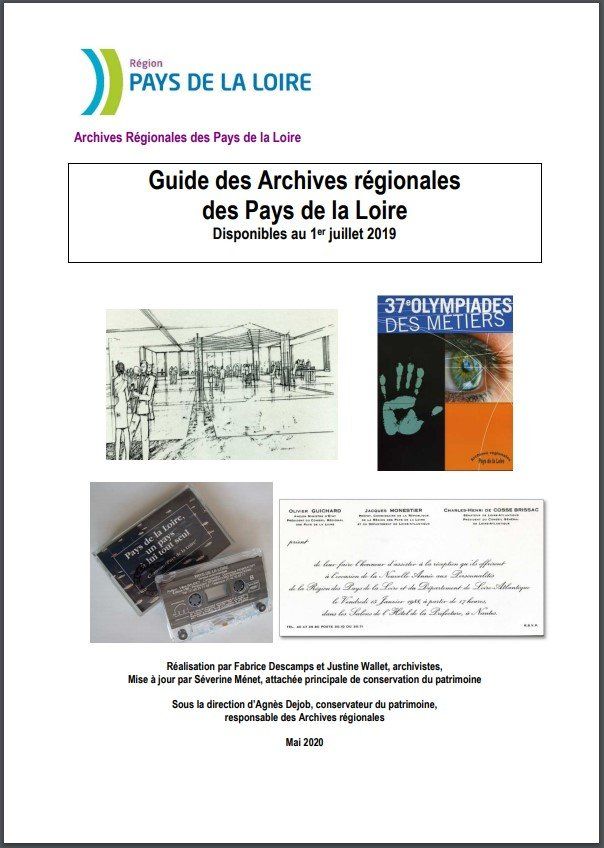 Page de garde du Guide des Archives régionales 2020