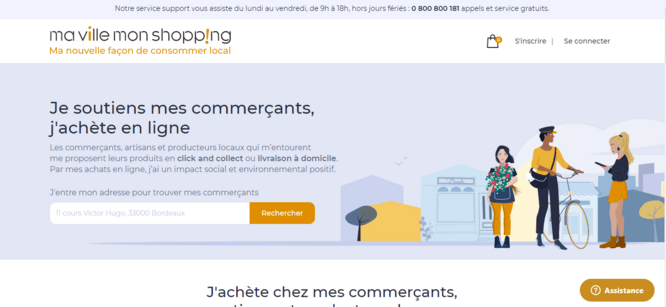 capture ecran du site internet mavillemonshopping.fr