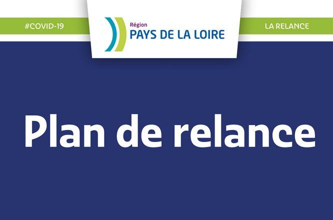 couverture du rapport. Texte : #covid-19, logo de la Région des Pays de la Loire, La relance. Plan de relance