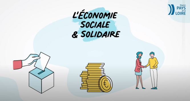 infographie avec texte "l'économie sociale et solidaire"