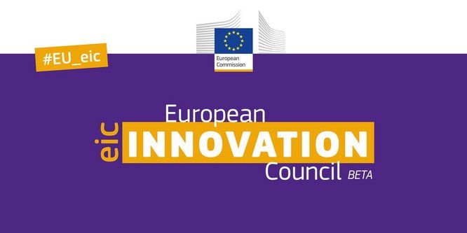 Texte : European Innovation Council EIC et logo Commission
