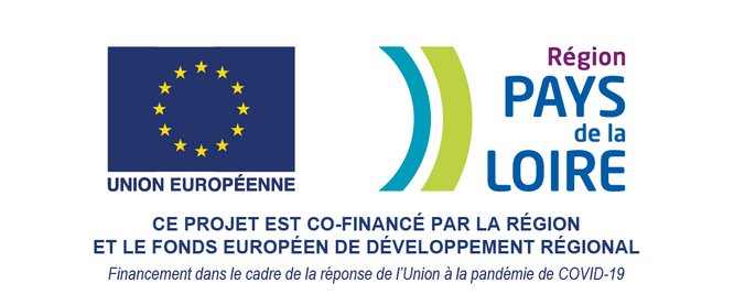 Logo de l'Union européenne et de la Région dans le cadre de REACT EU, plan de relance de l'Union européenne