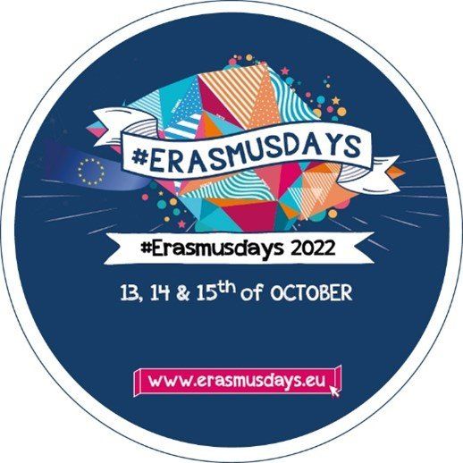 logo Erasmus days 2022 fond bleu