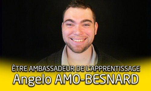 Portrait d'ambassadeur de l'apprentissage : Angelo Amo-Besnard