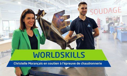 Worldskills : Christelle Morançais encourage Matéo Juillot, finaliste national (8-10 juillet 2021)