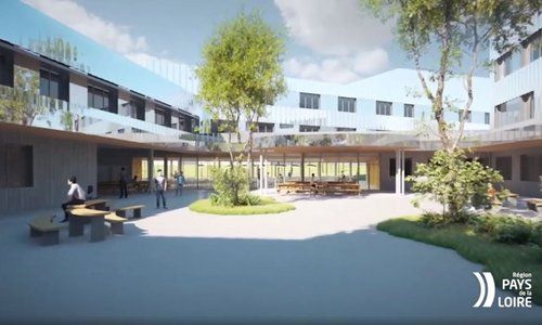 Présentation des esquisses du futur lycée de Pontchâteau (44), prévu pour 2023