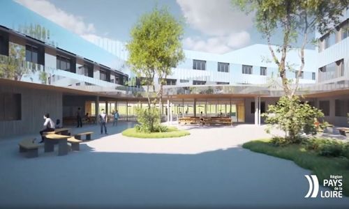 Présentation des esquisses du futur lycée de Pontchâteau (44), prévu pour 2023