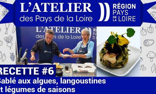 L' Atelier des Pays de la Loire : recette de sablé aux algues, langoustines et légumes de saisons