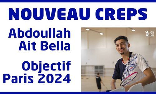Paris 2024 : Abdoullah Ait Bella, joueur professionnel de para-badminton intégré au CREPS