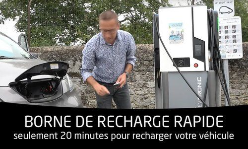 Inauguration d'une borne électrique à recharge rapide à Doué-la-Fontaine