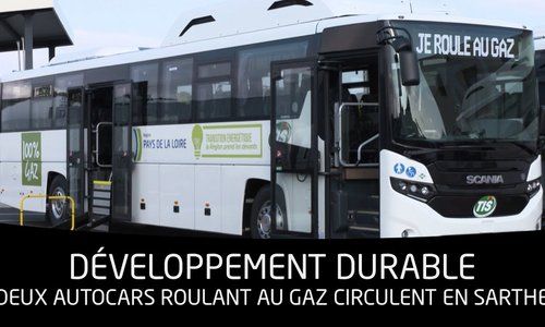 Deux autocars roulant au gaz naturel sont entrés en service en Sarthe