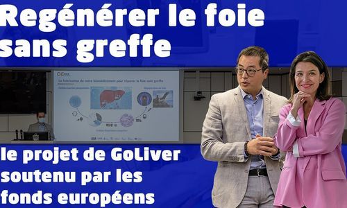 Christelle Morançais visite l'entreprise GoLiver Therapeutics, soutenue par le Fonds FEDER