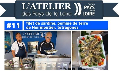 Jean-Pierre Pouvreau présente sa recette de sardine, pomme de terre de Noirmoutier, tétragone