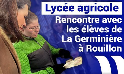 Christelle Morançais à la rencontre des élèves du lycée agricole La Germinière à Rouillon (72)