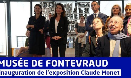 Christelle Morançais inaugure l'exposition Claude Monet au Musée d'Art moderne de Fontevraud