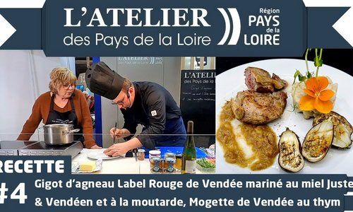L'Atelier des Pays de la Loire - Recette d'agneau, miel, moutarde, mogette et thym