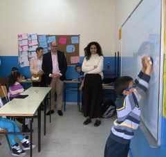 Salle de classe avec des enfants au Liban