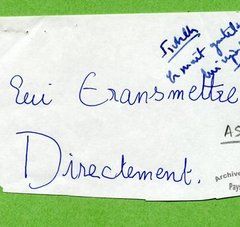 Enveloppe d'un courrier envoyé par un enfant au Président du Conseil régional (1996) 