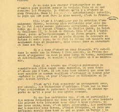 Extrait du texte dactylographié de la conférence de presse du général De Gaulle de novembre 1947 (Archives Olivier Guichard).