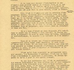 Extrait du texte dactylographié de la conférence de presse du général De Gaulle de novembre 1947 (Archives Olivier Guichard).