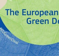 infographie avec texte : "The European Green Deal #EUGreenDeal"