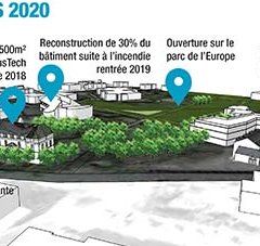 Vue 3D du site ESAIP Angers 2020