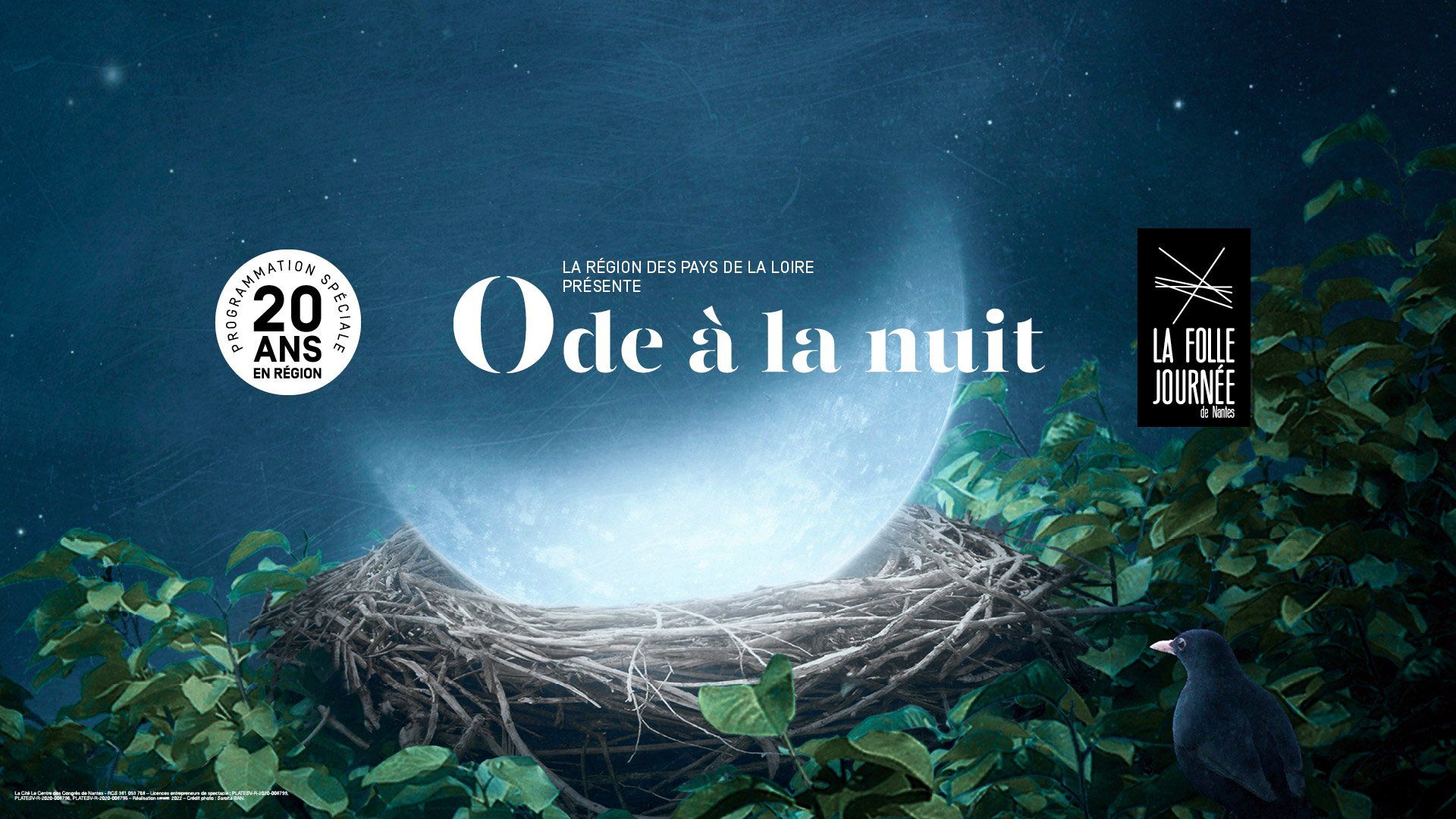 Programmation spéciale 20 ans en région. La Région des Pays de la Loire présente Ode à la nuit. La Folle Journée de Nantes