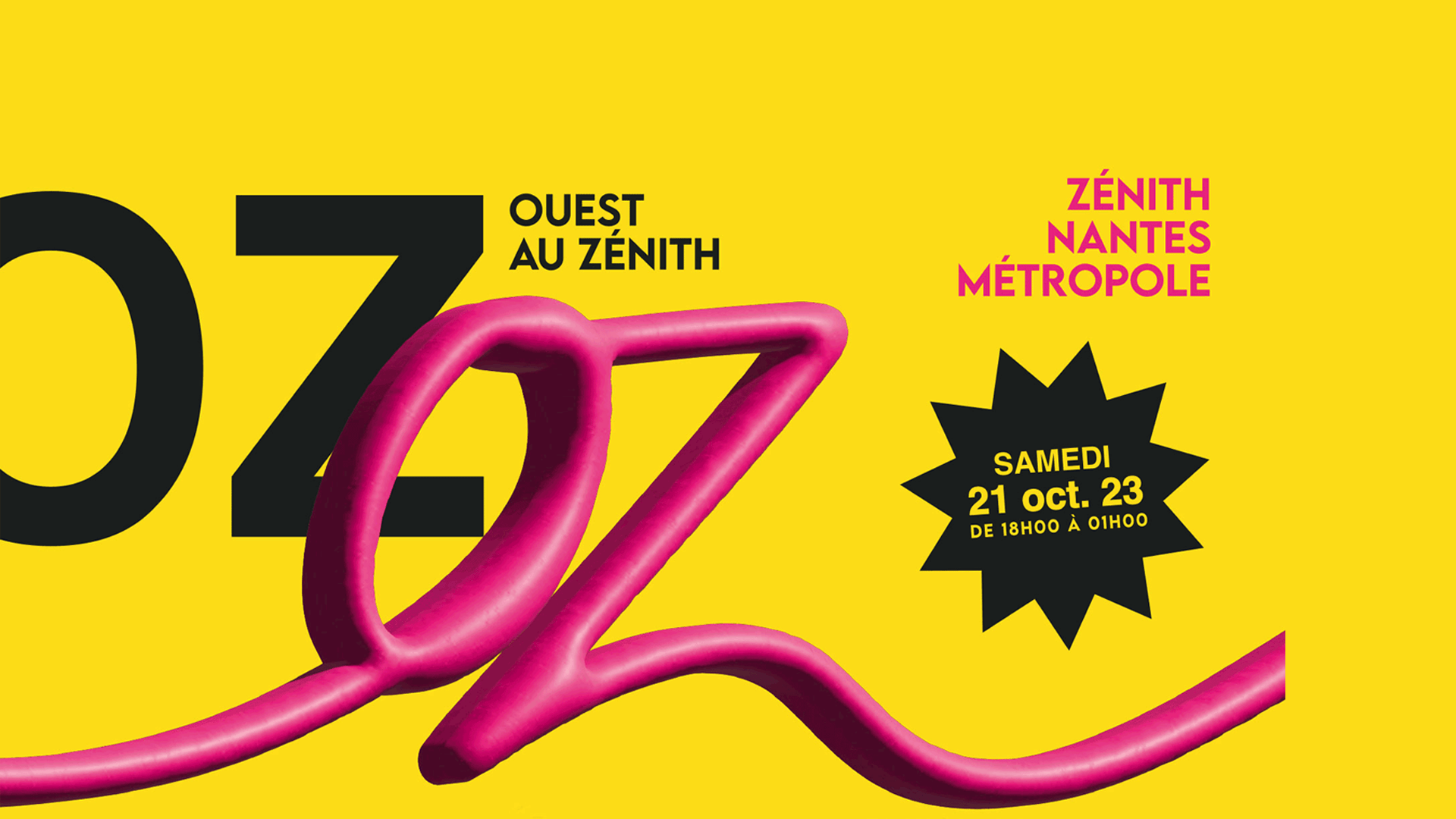 OZ. Ouest au Zénith. Zénith Nantes métropole. Samedi 21 octobre 2023 de 18h à 1h